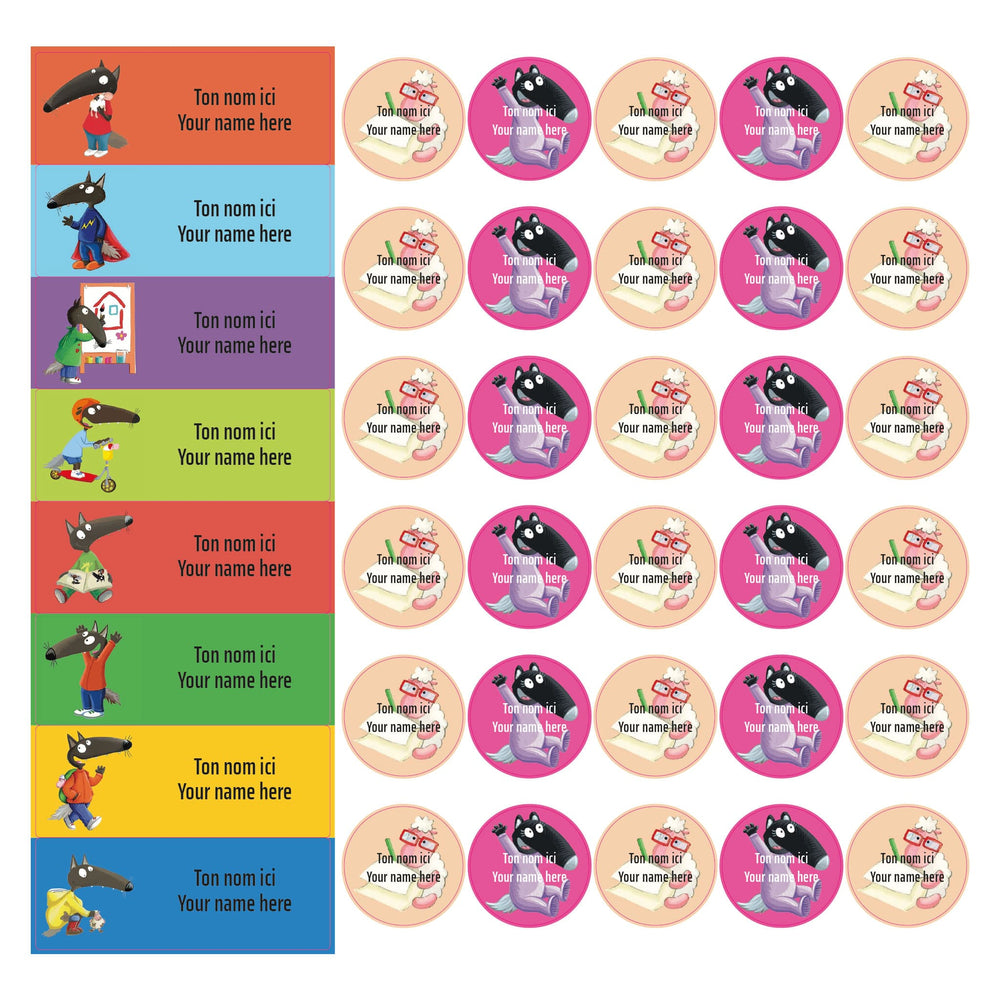 School Name Labels - Little Wolf
