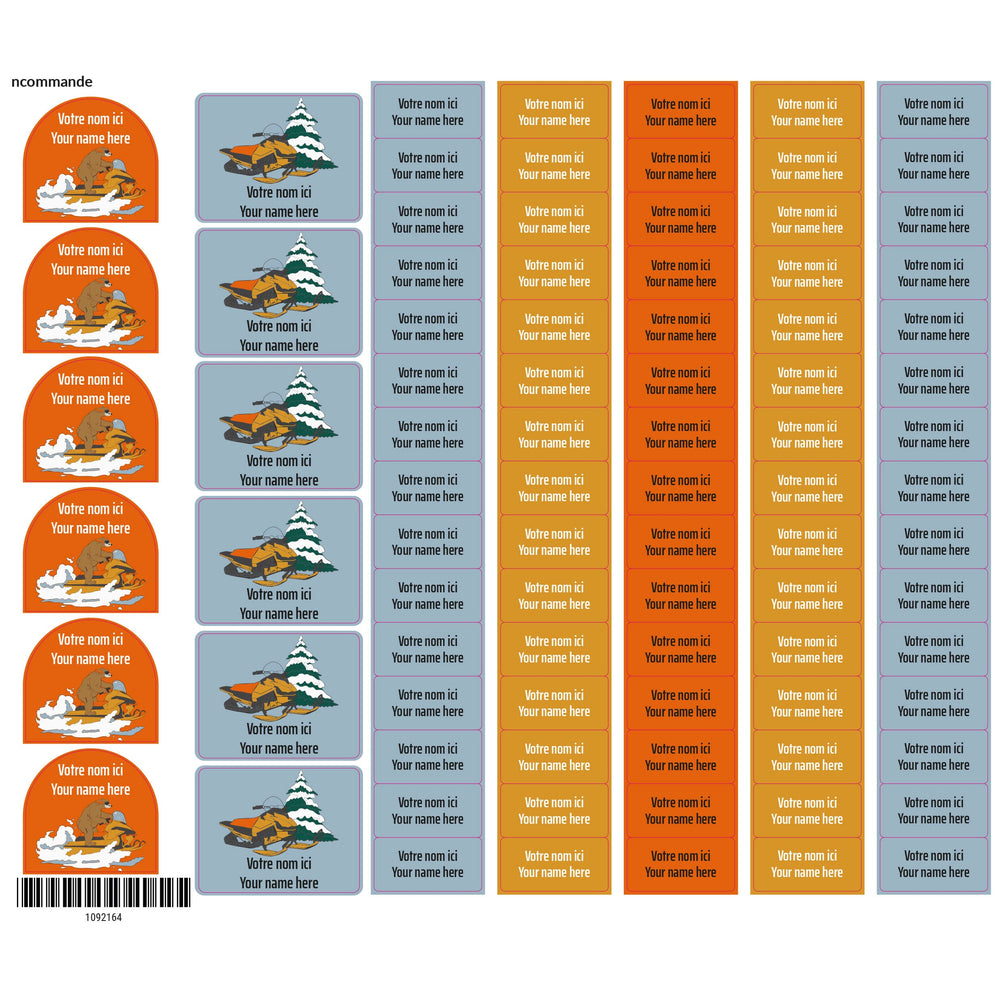 School Name Labels - Skidoo