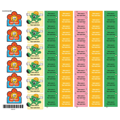 School Name Labels - Retro