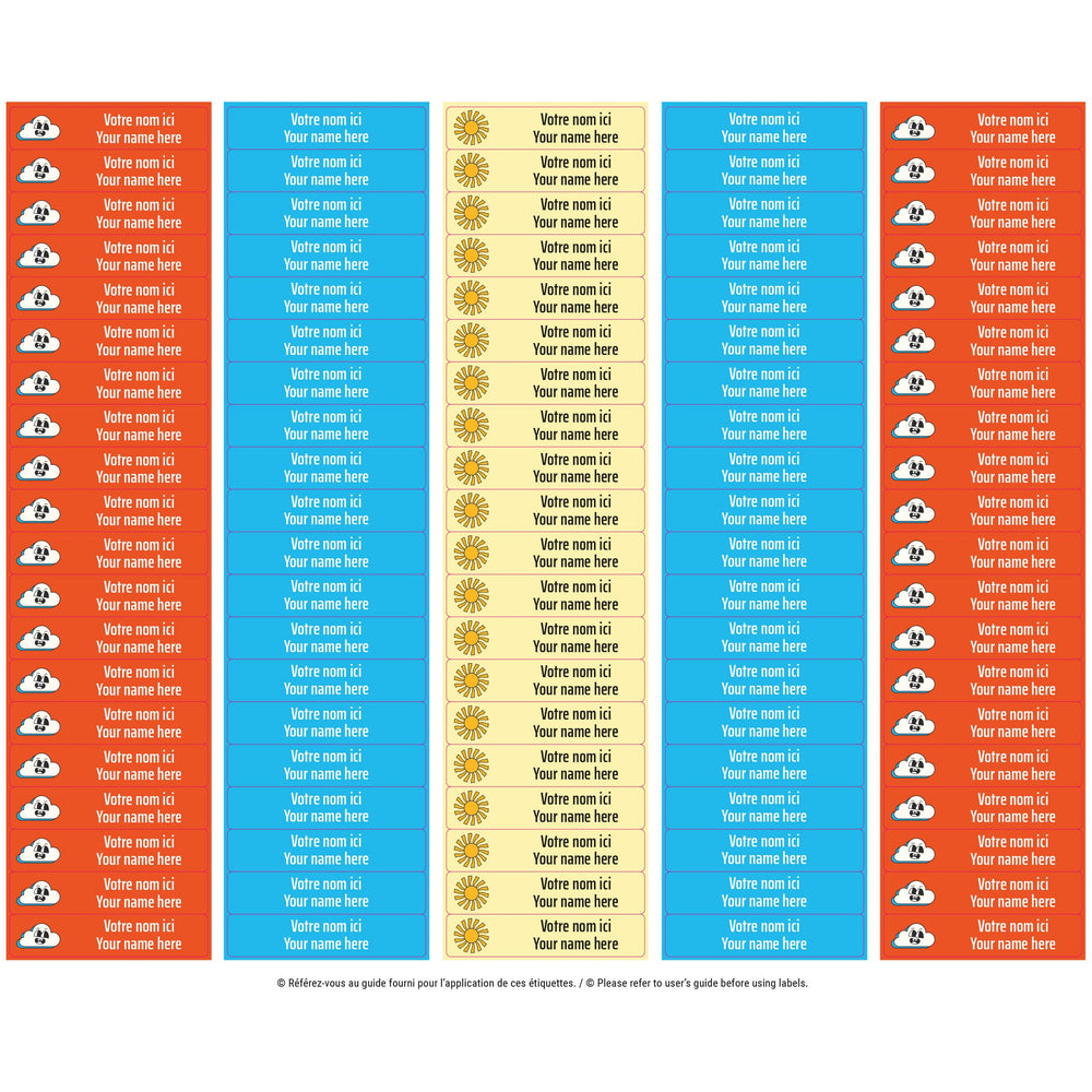 School Name Labels - Retro