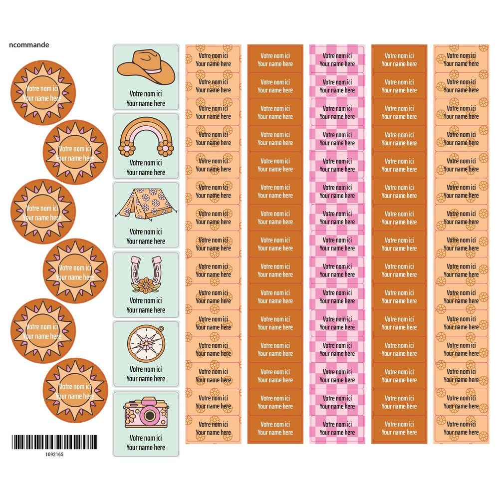 School Name Labels - Rodeo