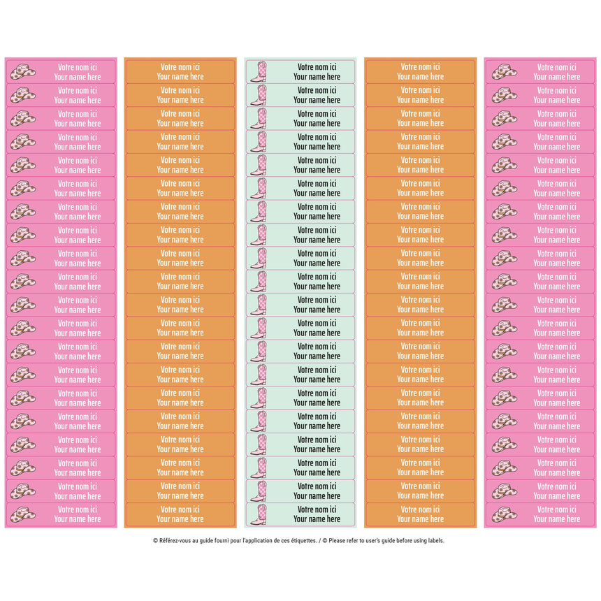 School Name Labels - Rodeo