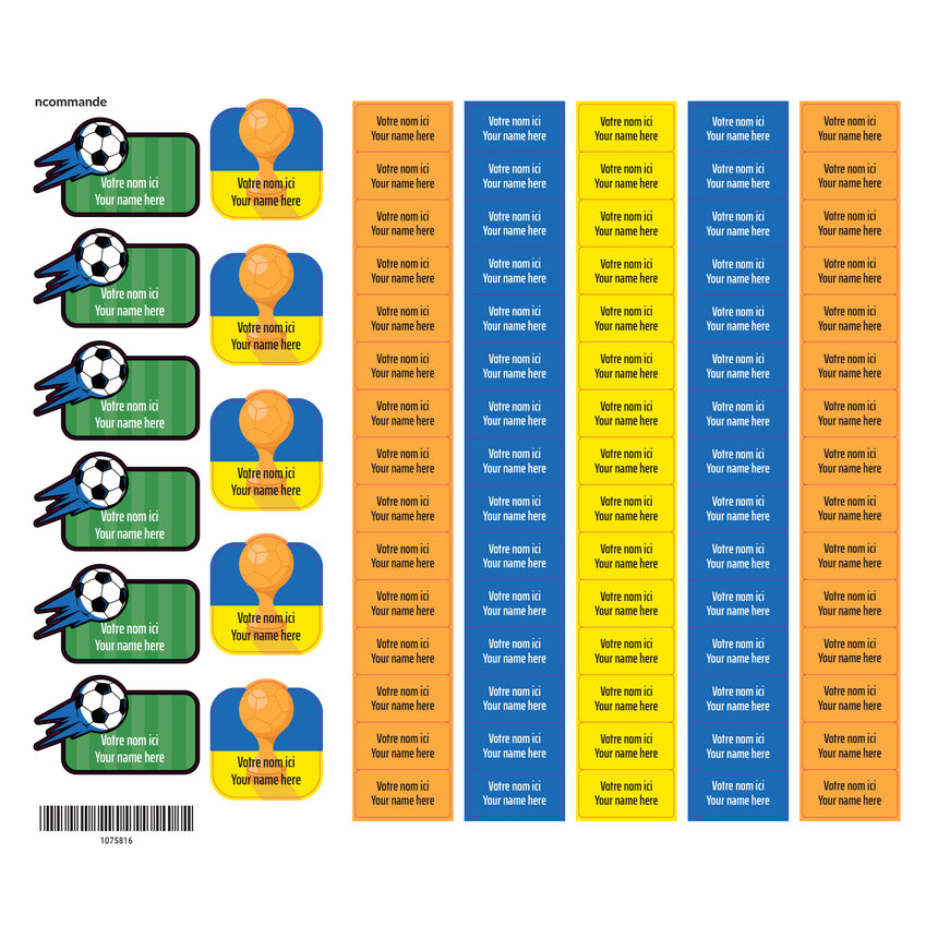 Essential Name Labels – Soccer