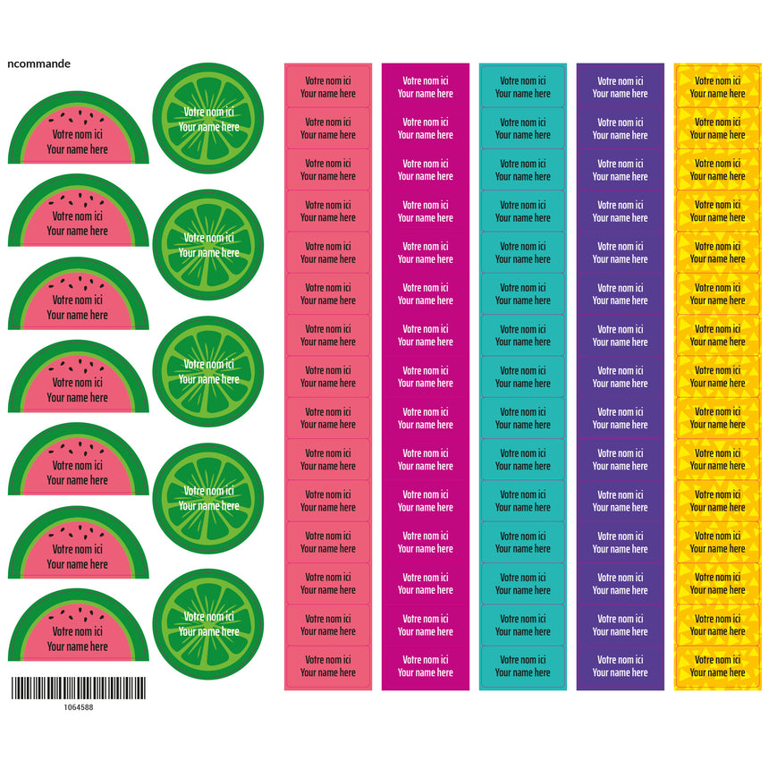 School Name Labels - Tropical