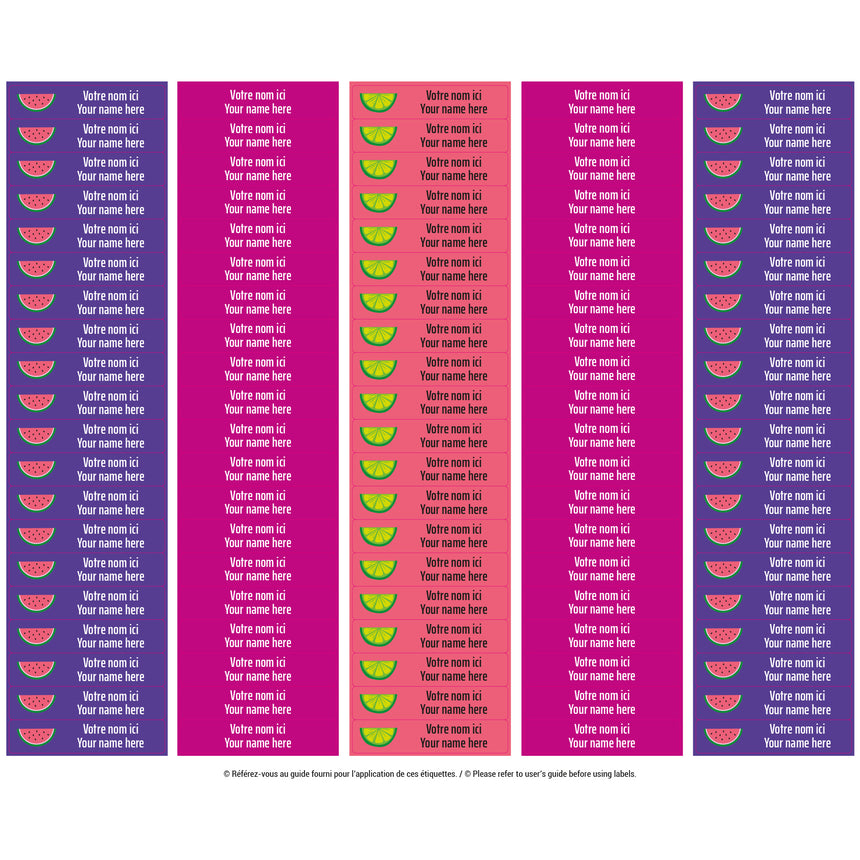 School Name Labels - Tropical