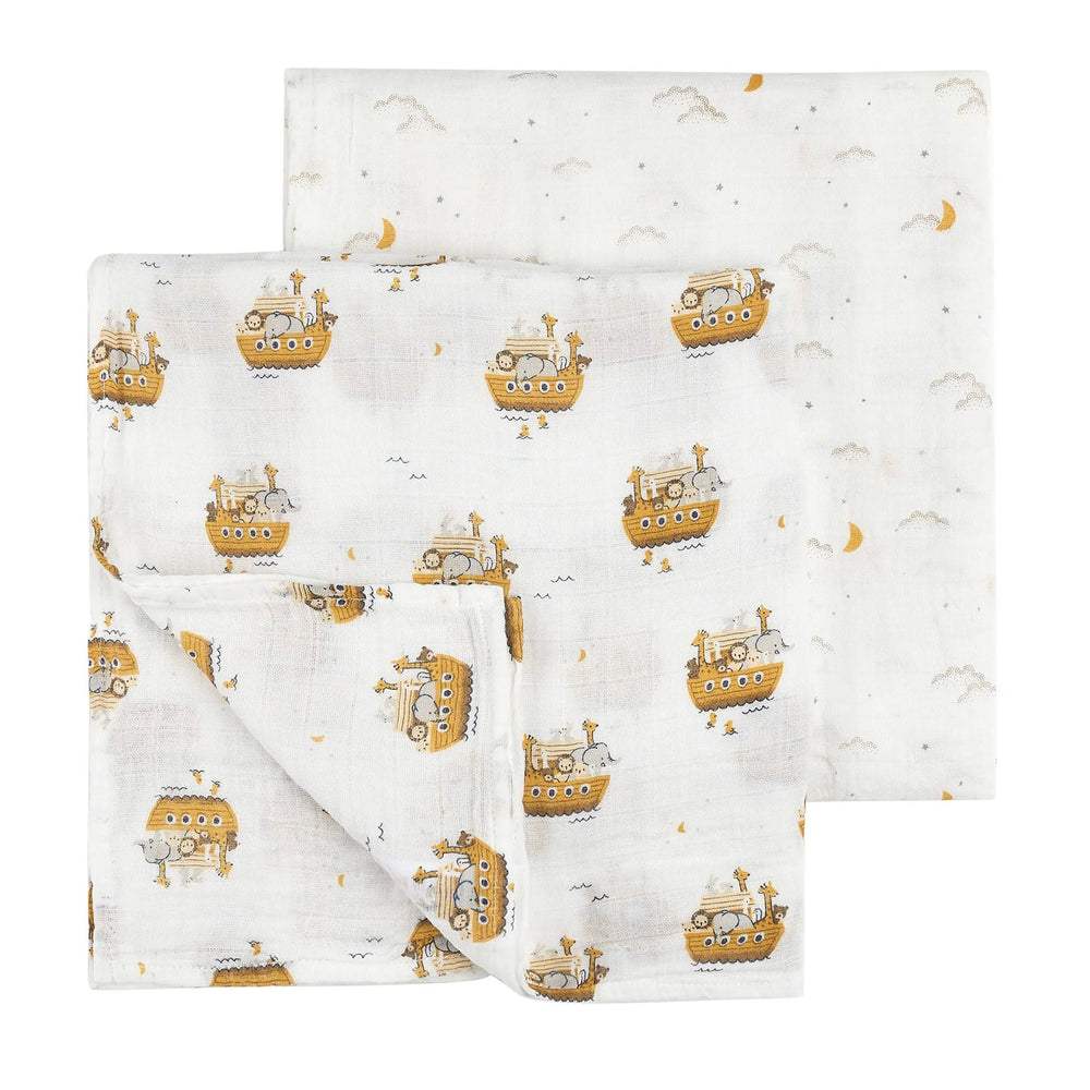 Ensemble de 2 Mousselines Lions