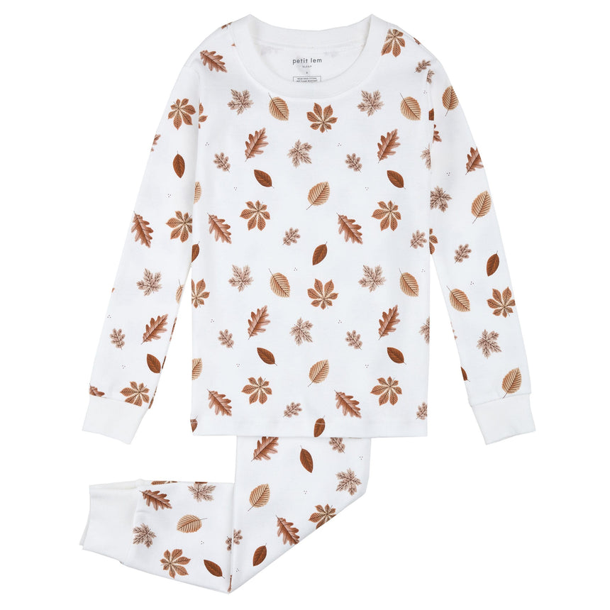 Pyjama Feuilles 2-7ans-Petit Lem-Ivoire-2-LEM-26FRS12Q80K-CLÉMENT