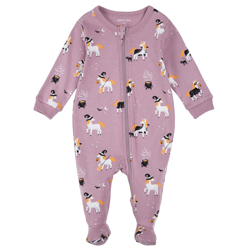 Pyjama Licorne Halloween 0-24mois-Petit Lem-Mauve-0 m-LEM-26FRS13P24B-CLÉMENT