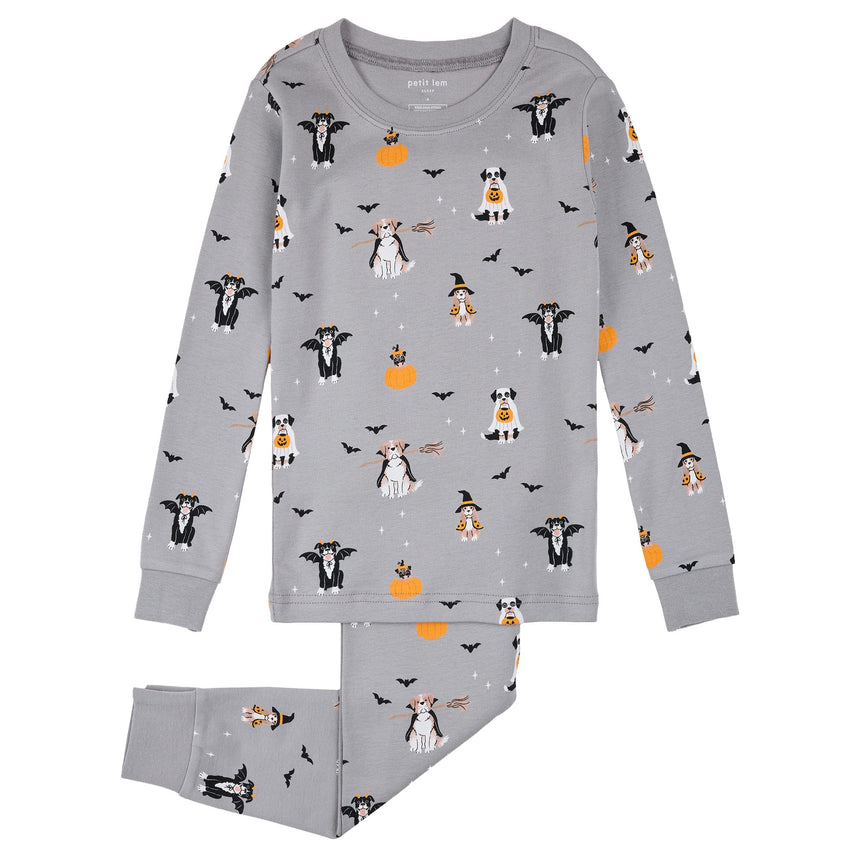 Pyjama Chiens Halloween 2-7ans-Petit Lem-Gris-2-LEM-26FRS13Q50K-CLÉMENT
