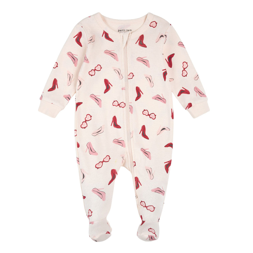 Pyjama Chaussures 0-24mois-Petit Lem-Rose-Nouveau-né-LEM-26SRS17P05B-CLÉMENT