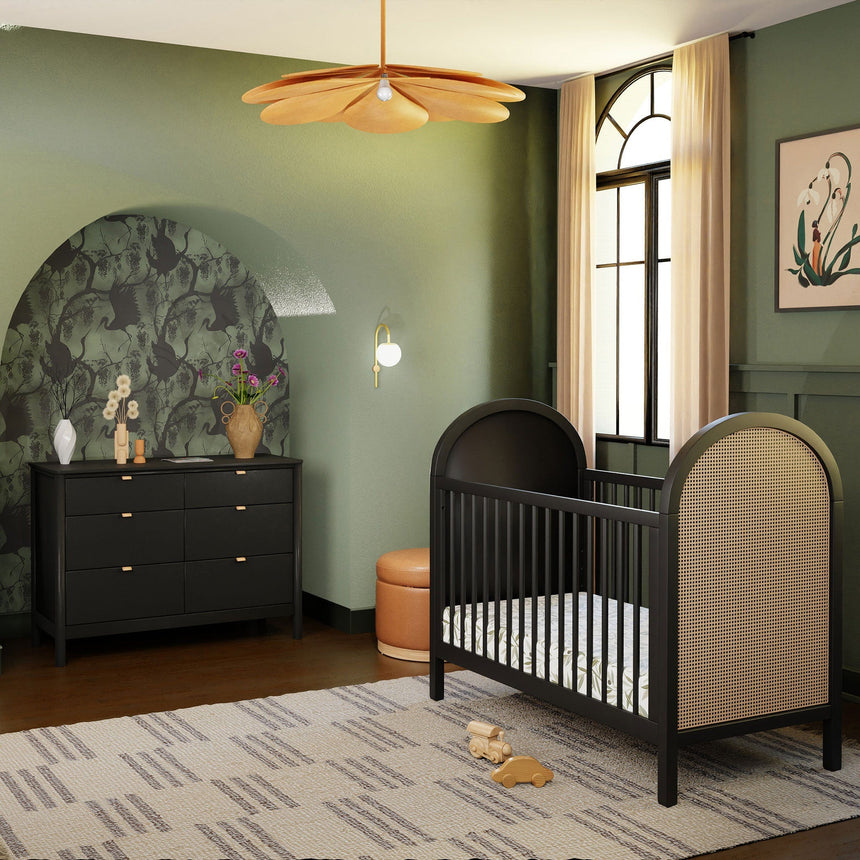 Couchette Convertible 3-en-1 Bondi Cane avec Kit de Conversion Lit pour Tout-petit - Noir / Rotin-Babyletto-LET-M25601BNC-CLÉMENT