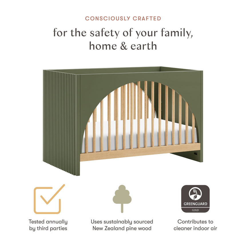 Couchette Convertible 3-en-1 Moab - Olive/Cendre-Babyletto-LET-M30201OLSH-CLÉMENT