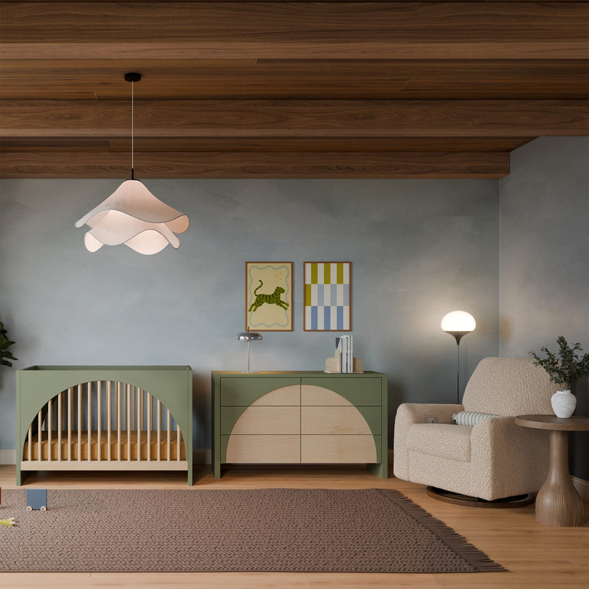 Couchette Convertible 3-en-1 Moab - Olive/Cendre-Babyletto-LET-M30201OLSH-CLÉMENT