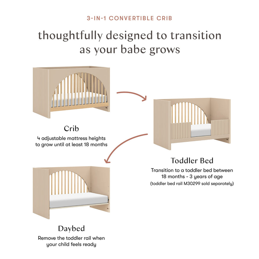 Couchette Convertible 3-en-1 Moab - Taupe/Cendre-Babyletto-LET-M30201TPESH-CLÉMENT