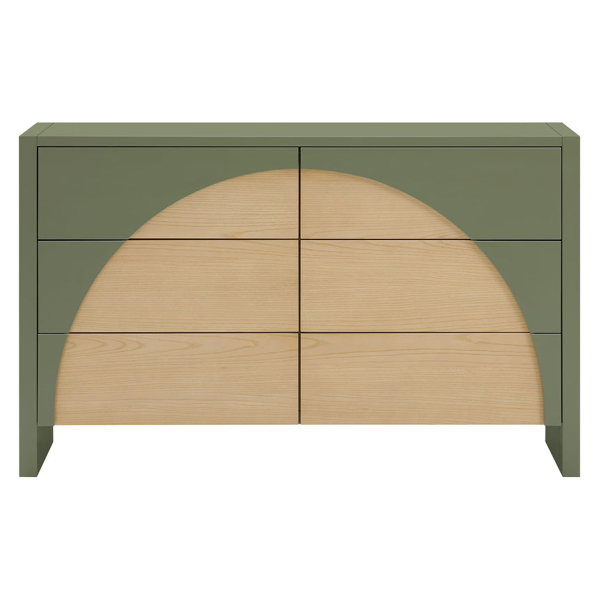 Bureau 6 Tiroirs Moab - Olive/Cendre (Assemblée)-Babyletto-LET-M30216OLSH-CLÉMENT