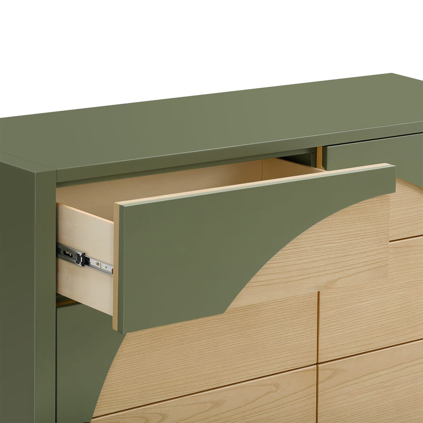 Bureau 6 Tiroirs Moab - Olive/Cendre (Assemblée)-Babyletto-LET-M30216OLSH-CLÉMENT
