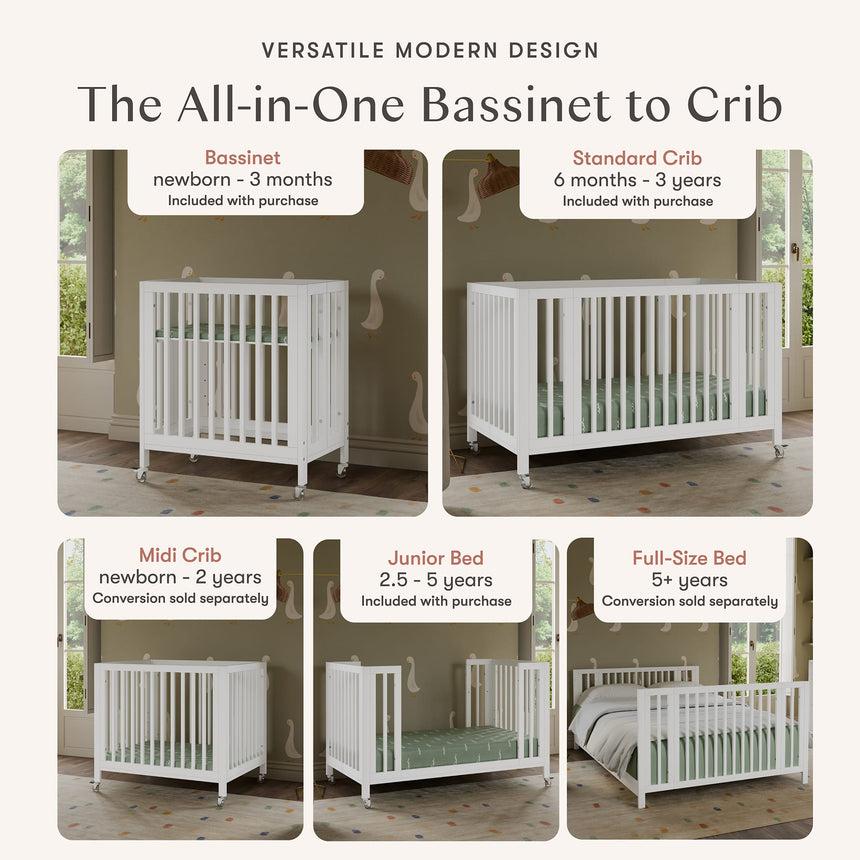 Couchette Convertible 9-en-1 Rolli - Blanc-Babyletto-LET-M30880W-CLÉMENT