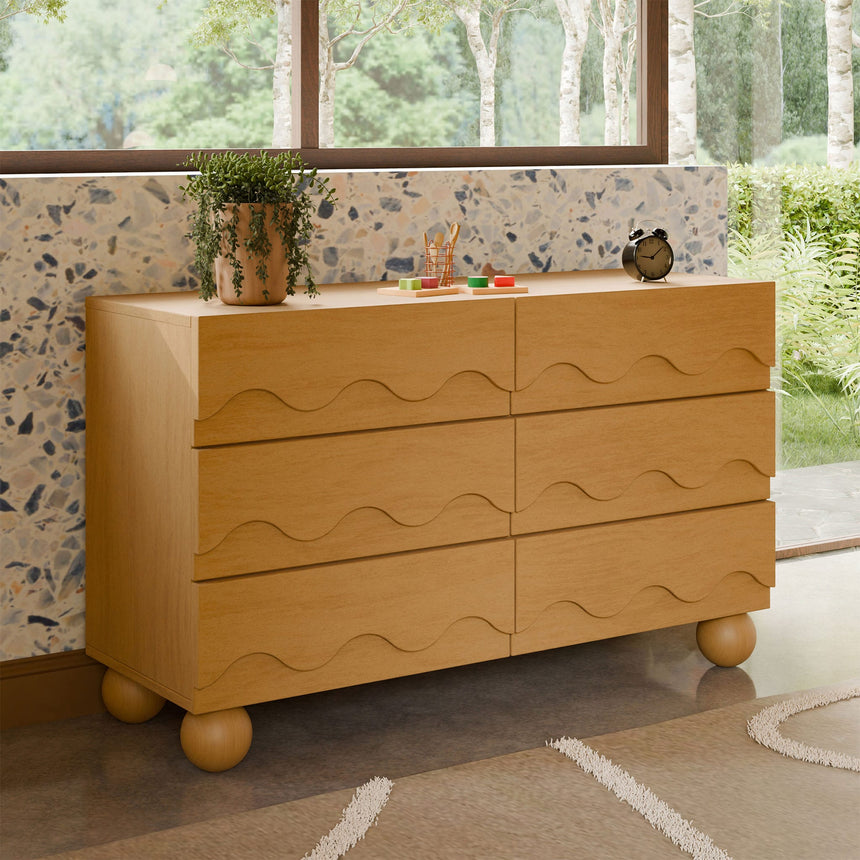 Commode 6 Tiroirs Lido Wave - Miel-Babyletto-LET-M31116HY-CLÉMENT