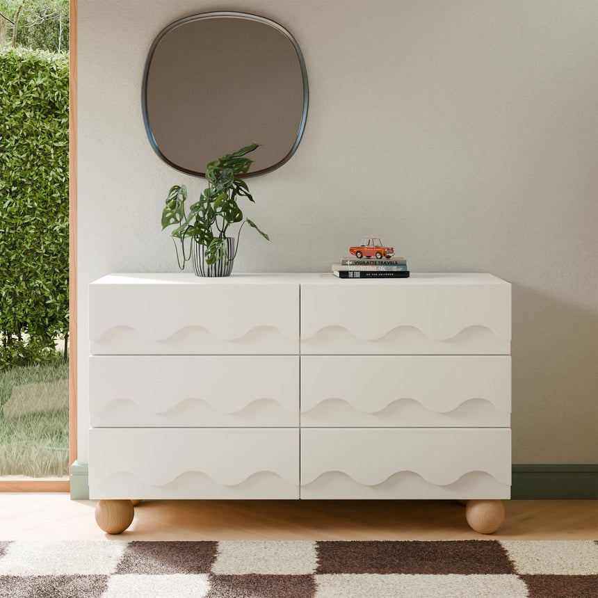 Commode 6 Tiroirs Lido Wave - Blanc-Babyletto-LET-M31116WHY-CLÉMENT