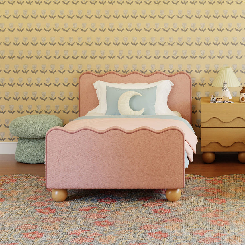 Lit Simple Rizo - Boucle Rose-Babyletto-LET-M31369PRSBRY-CLÉMENT
