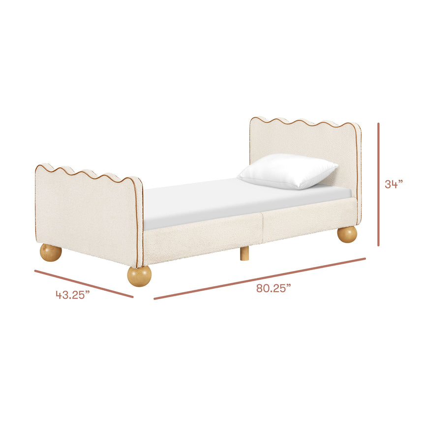 Lit Simple Rizo - Boucle Ivoire-Babyletto-LET-M31369PWBTAN-CLÉMENT