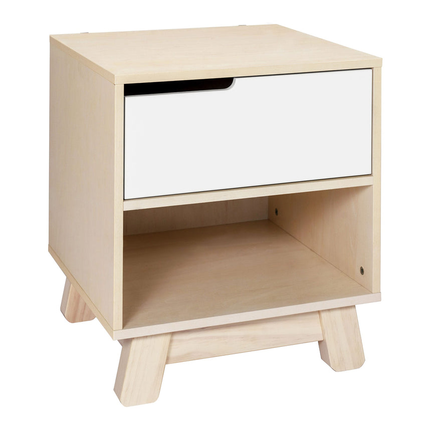 Table de Nuit Hudson avec port USB - Naturel Blanchi / Blanc-Babyletto-LET-M4260NXW-CLÉMENT