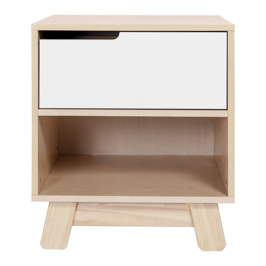 Table de Nuit Hudson avec port USB - Naturel Blanchi / Blanc-Babyletto-LET-M4260NXW-CLÉMENT