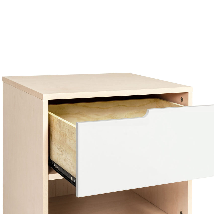 Table de Nuit Hudson avec port USB - Naturel Blanchi / Blanc-Babyletto-LET-M4260NXW-CLÉMENT
