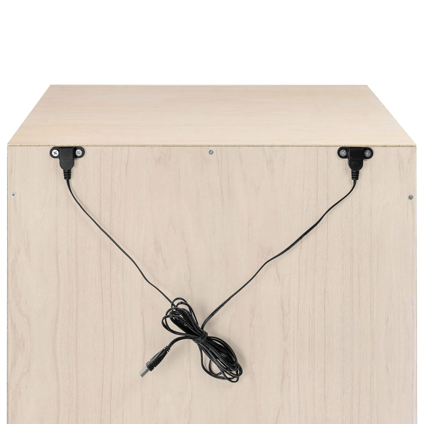 Table de Nuit Hudson avec port USB - Naturel Blanchi / Blanc-Babyletto-LET-M4260NXW-CLÉMENT