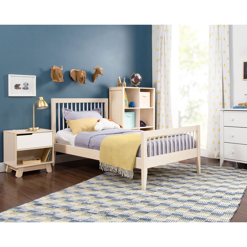 Table de Nuit Hudson avec port USB - Naturel Blanchi / Blanc-Babyletto-LET-M4260NXW-CLÉMENT