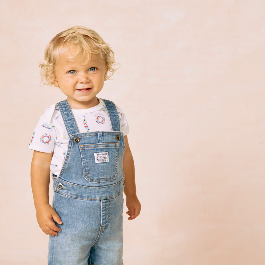 Ensemble Salopette Sailing 12-24mois-Levis-LEV-61M686-WIT-CLÉMENT