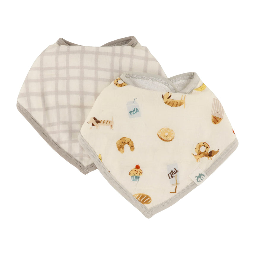 Bavoirs Bandana Mousseline(2) - Déjeuner-Loulou Lollipop-LLP-BIBFBK-CLÉMENT