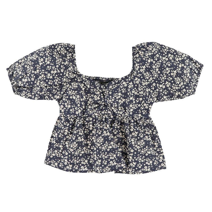 Blouse Imprimée Charme 7-14ans-Look-Marine-S-LOK-1253102C-MAR-CLÉMENT