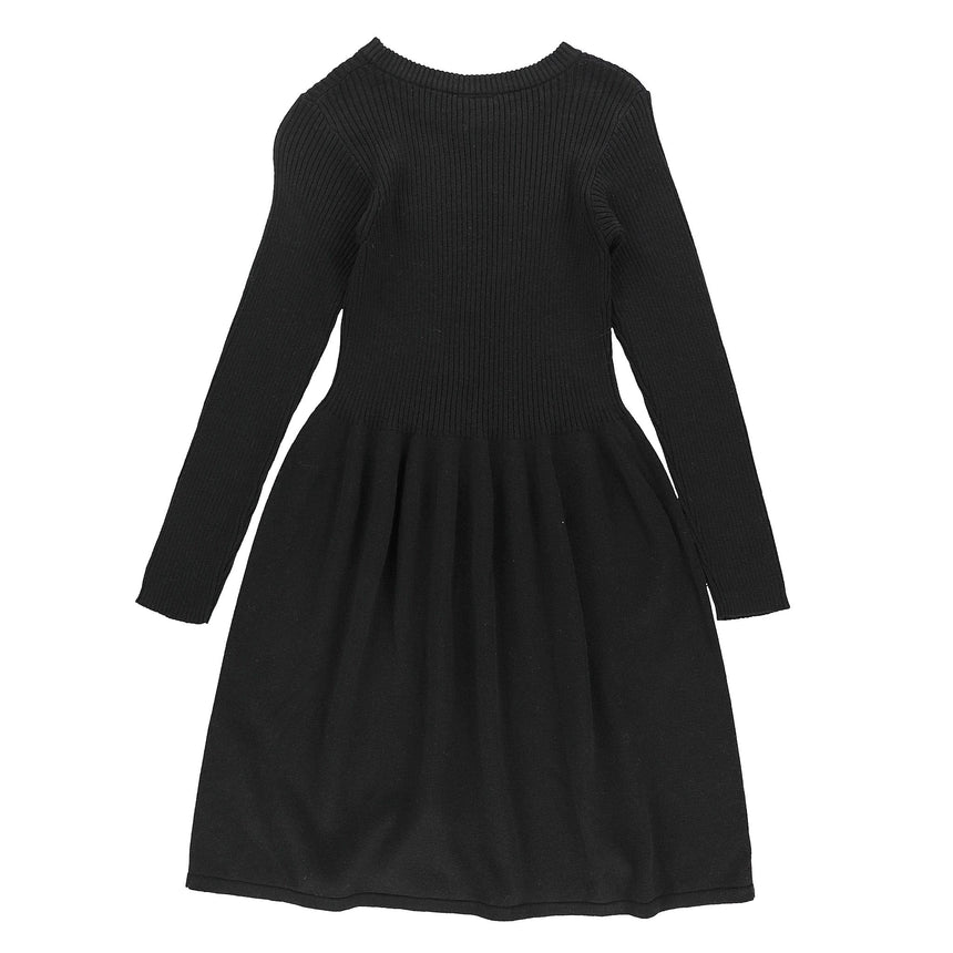 Robe Tricot Boucles Romance 7-14ans-Look-LOK-2253420C-NOI-CLÉMENT