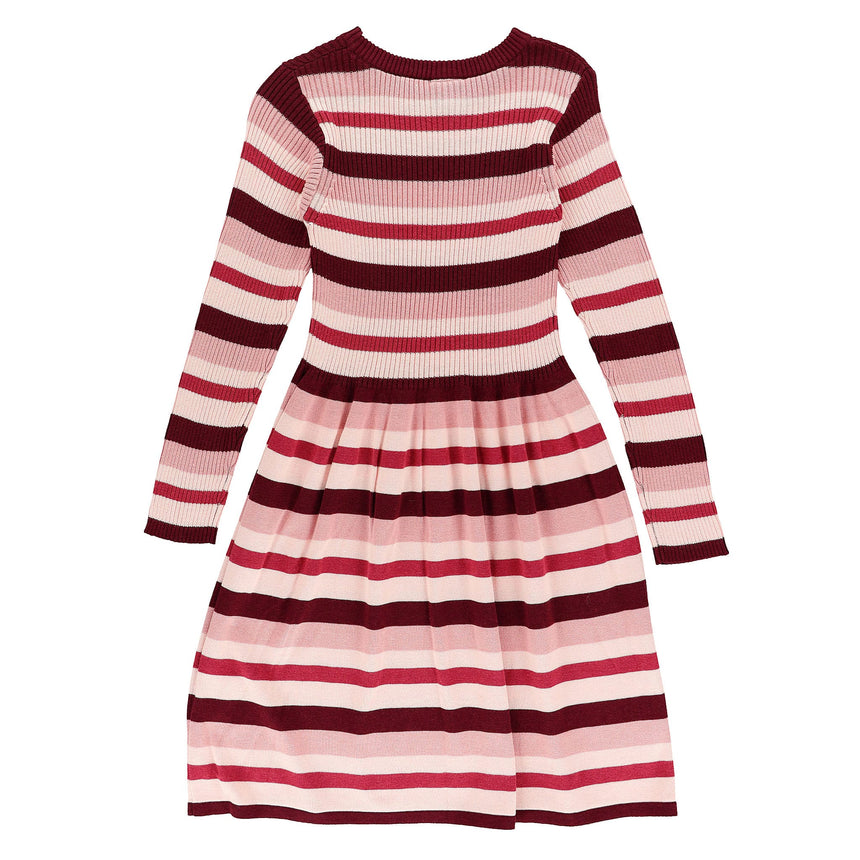 Robe Tricot Romance Rayée 7-14ans-Look-LOK-2253420C-ROS-CLÉMENT