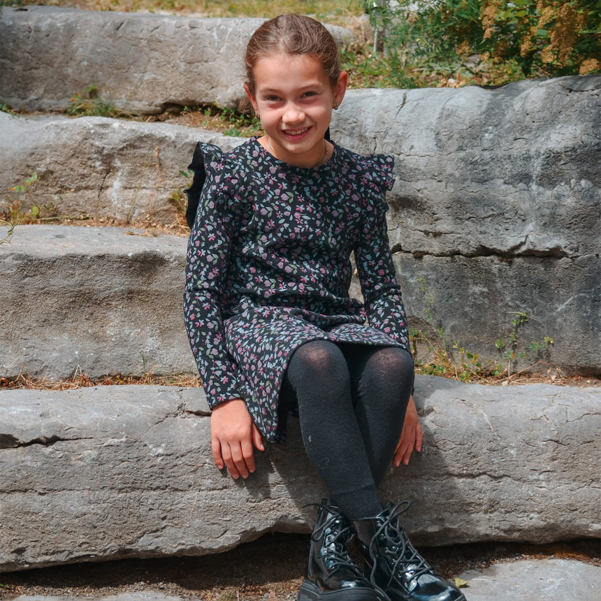 Robe Imprimée Fleurs Romance 7-14ans-Look-LOK-2253424C-NOI-CLÉMENT