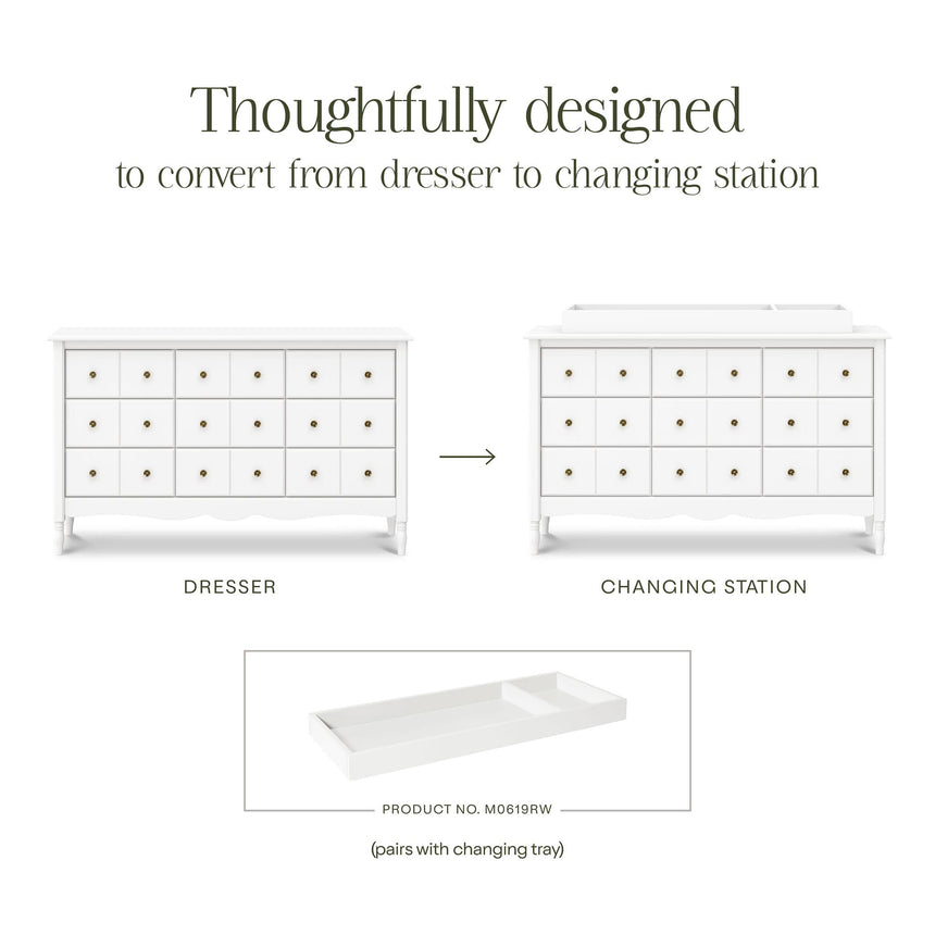 Bureau 9 Tiroirs Liberty - Blanc Chaud-Namesake-MDB-M7128RW-CLÉMENT