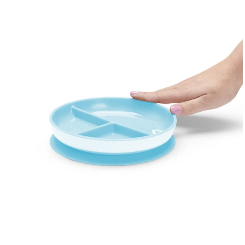 Assiette à Compartiment Ventouse - Bleu-Munchkin-MUN-28296-BLEU-CLÉMENT