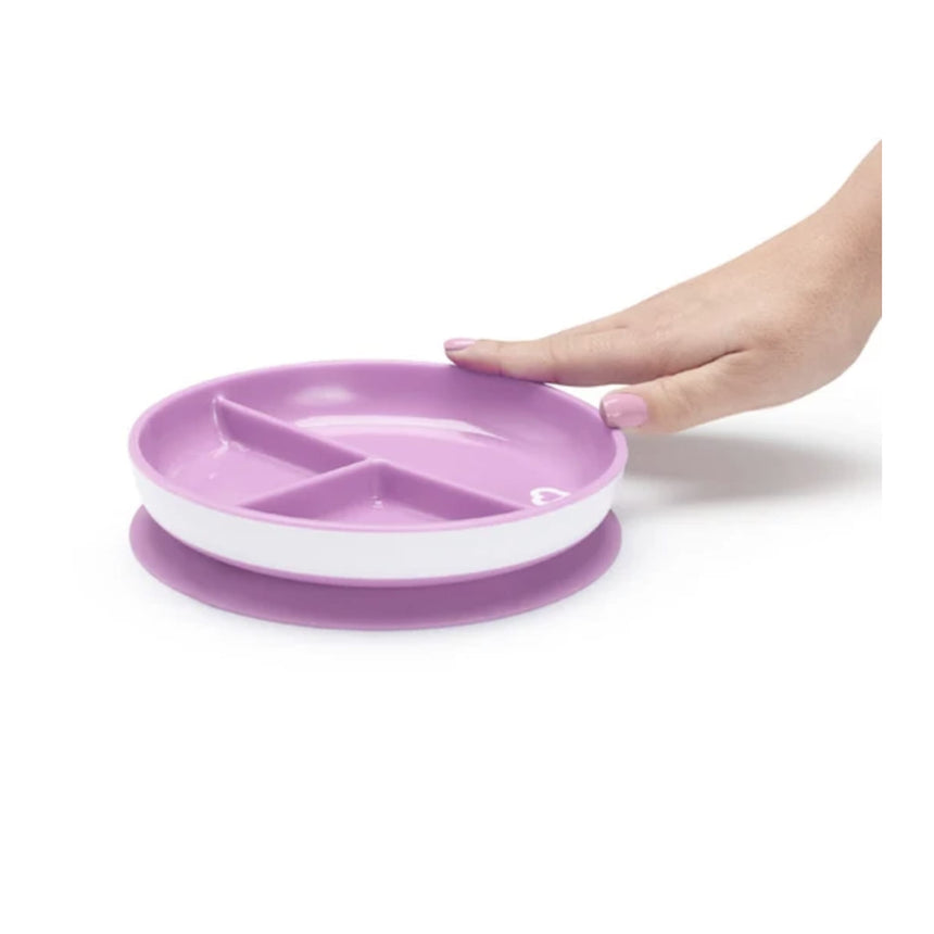 Assiette à Compartiment Ventouse - Mauve-Munchkin-MUN-28296-MAUVE-CLÉMENT