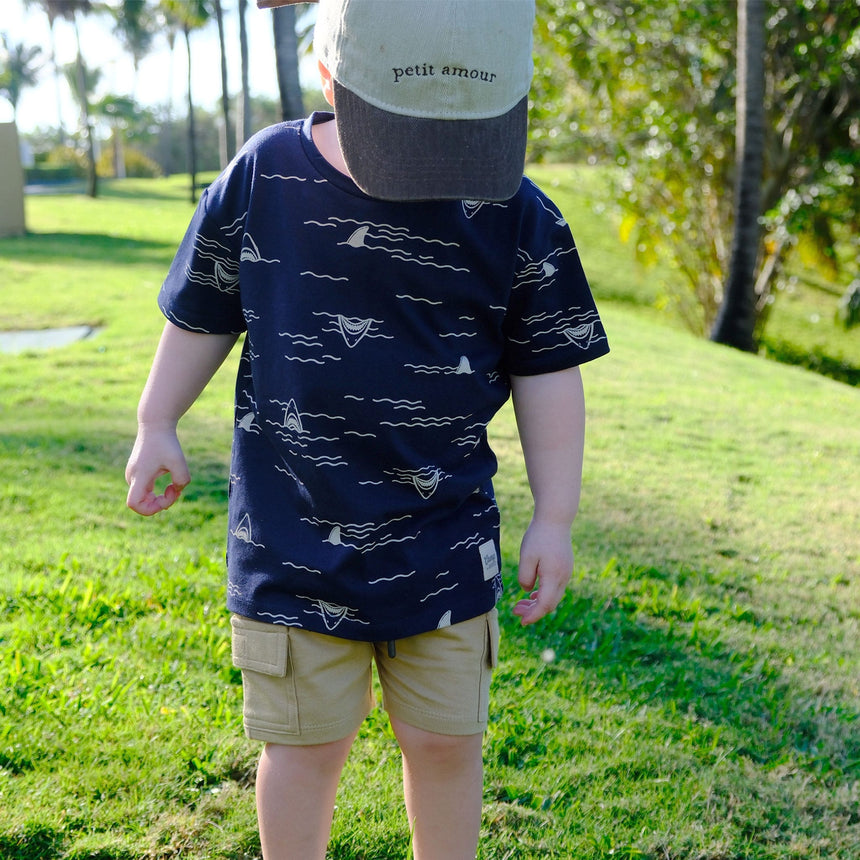 T-shirt Requins 2-8ans-Camp by Birdz-NAS-CLSPKB670-DB-CLÉMENT