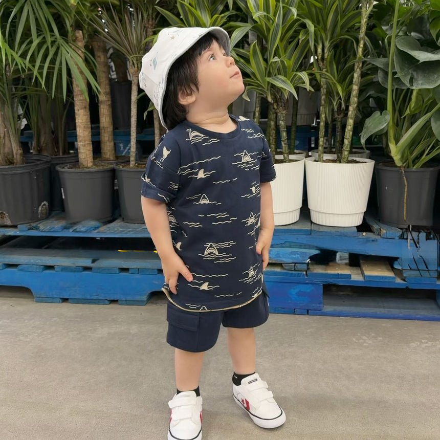 T-shirt Requins 2-8ans-Camp by Birdz-NAS-CLSPKB670-DB-CLÉMENT
