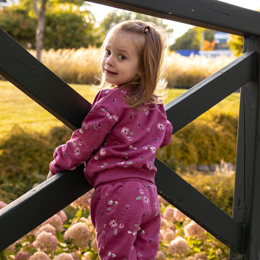 Gilet Ouaté Fleurs 2-8ans