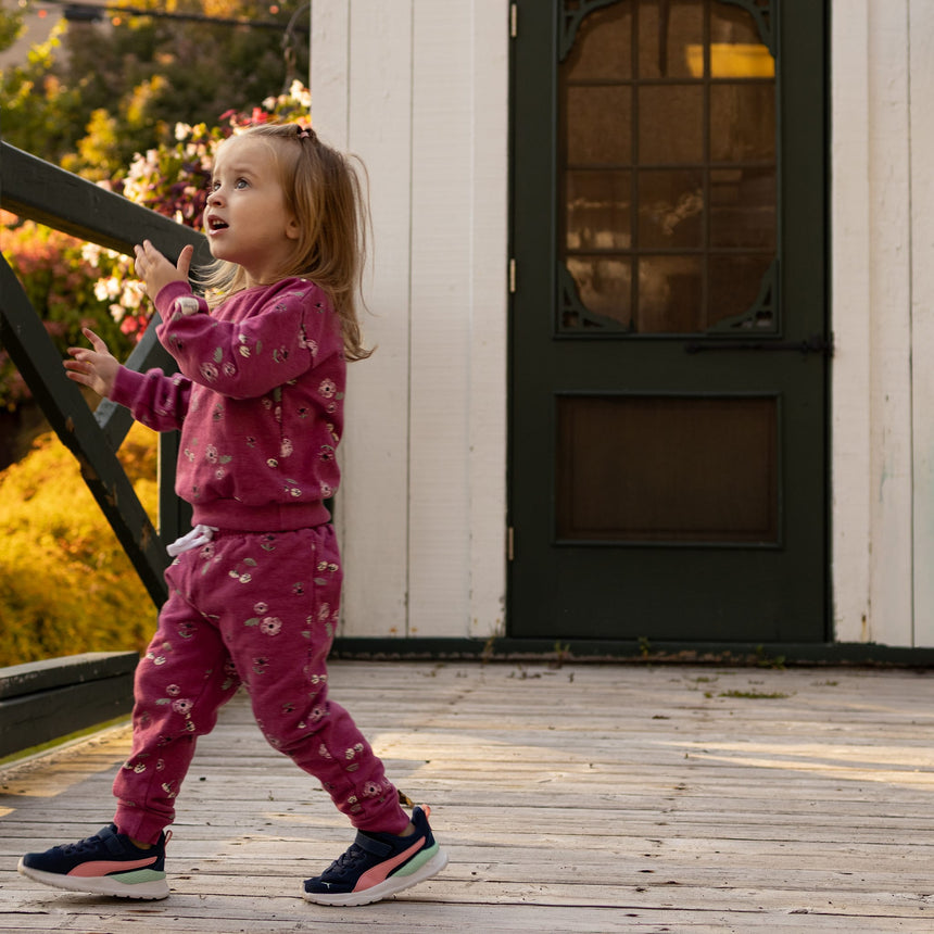 Pantalon Ouaté Fleurs 2-8ans