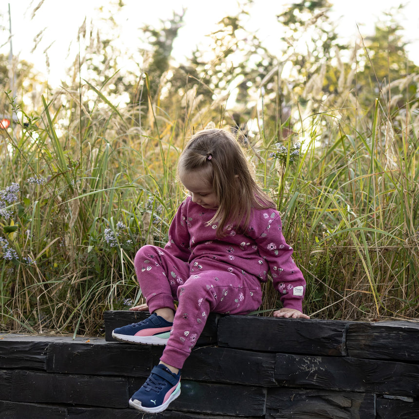 Pantalon Ouaté Fleurs 2-8ans