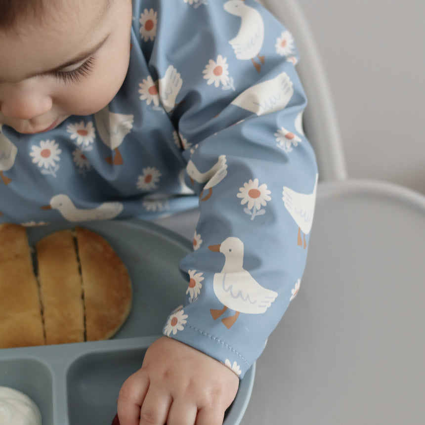 Bavoir Manches Longues 0-36mois - Oies