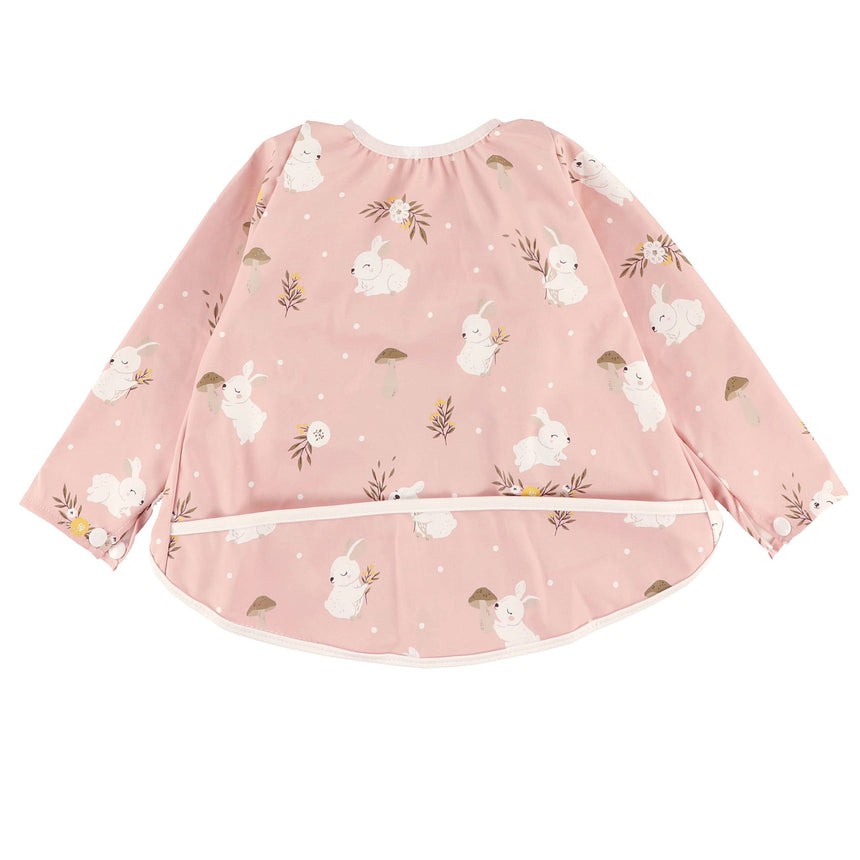 Bavoir Manches Longues 0-36mois - Lapins-Origami-Rose-0-18 m-ORG-BAV00064-CLÉMENT
