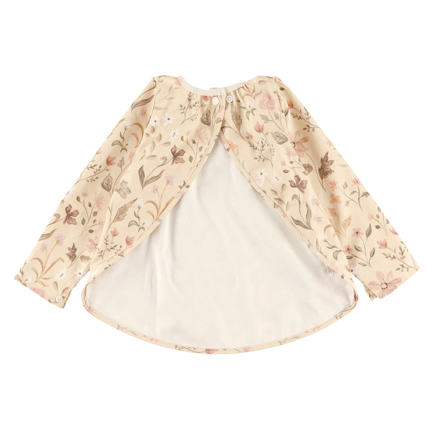 Bavoir Manches Longues 0-36mois - Fleurs-Origami-ORG-BAV00066-CLÉMENT