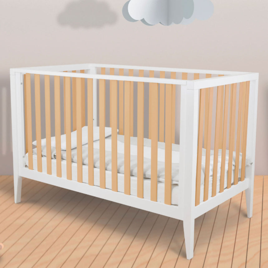 Bernini Crib - White / Natural