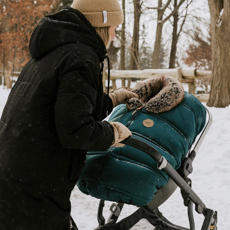Winter Car Seat Cover - Classic Collection - Emerald Wolf
