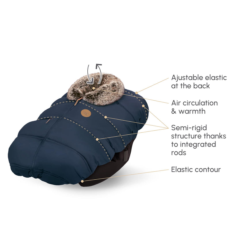 Winter Car Seat Cover - Classic Collection - Emerald Wolf